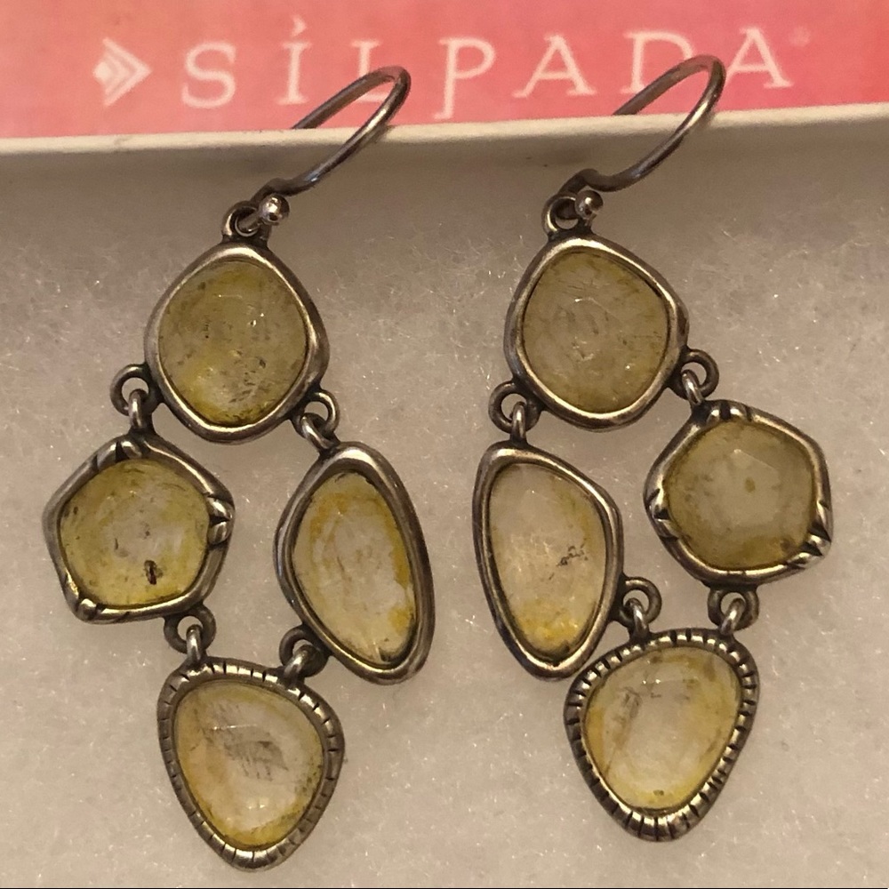Silpada Sterling Silver and Citrine Fresh Squeezed Earrings W2782 - Picture 15 of 16